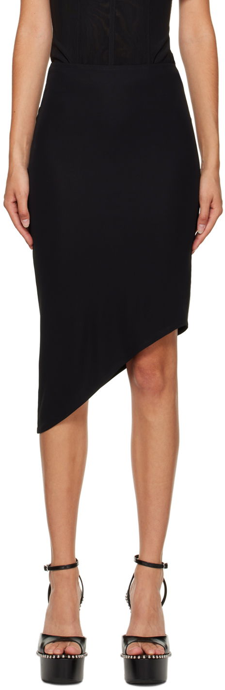 Hame Miaou Miaou Vero Asymmetrical Midi Skirt Musta | 4037VC2BLK