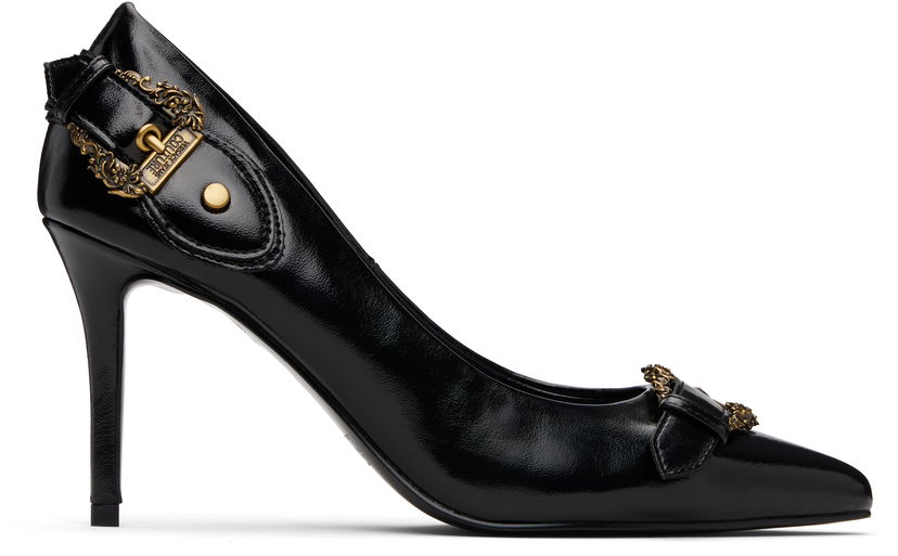 Mekko Versace Versace Jeans Couture Scarlett Baroque Buckle Heels Musta | E79VA3S56_EZSC35