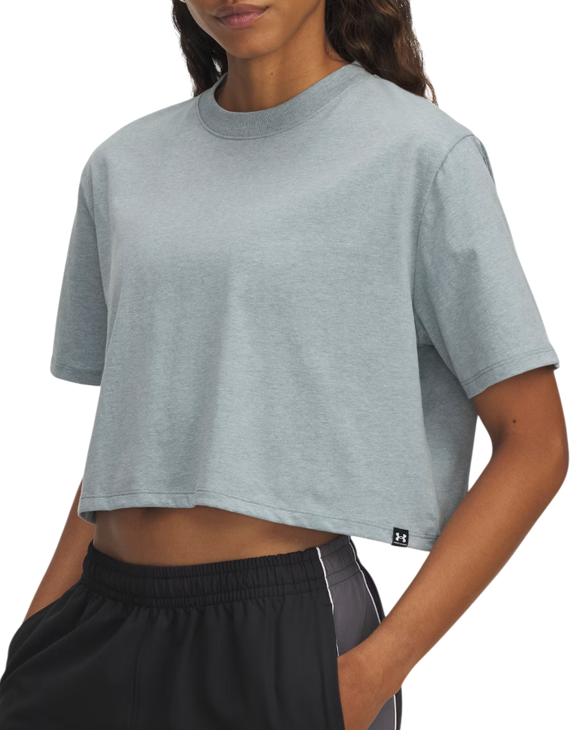 Crop top Under Armour Under Armour Rival Short Sleeve Crop Top Sininen | 1389721-587