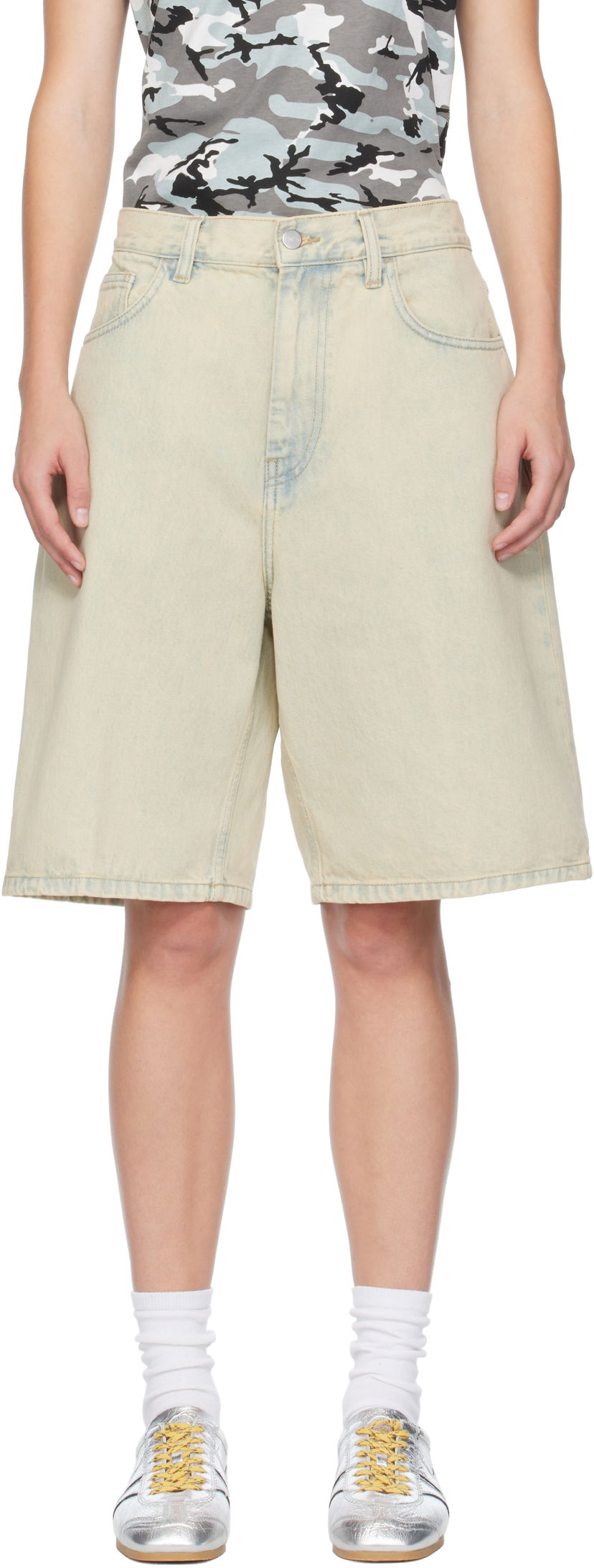 Shortsit Carhartt WIP Work In Progress Brandon Denim Shorts Beige | I031919 01SN
