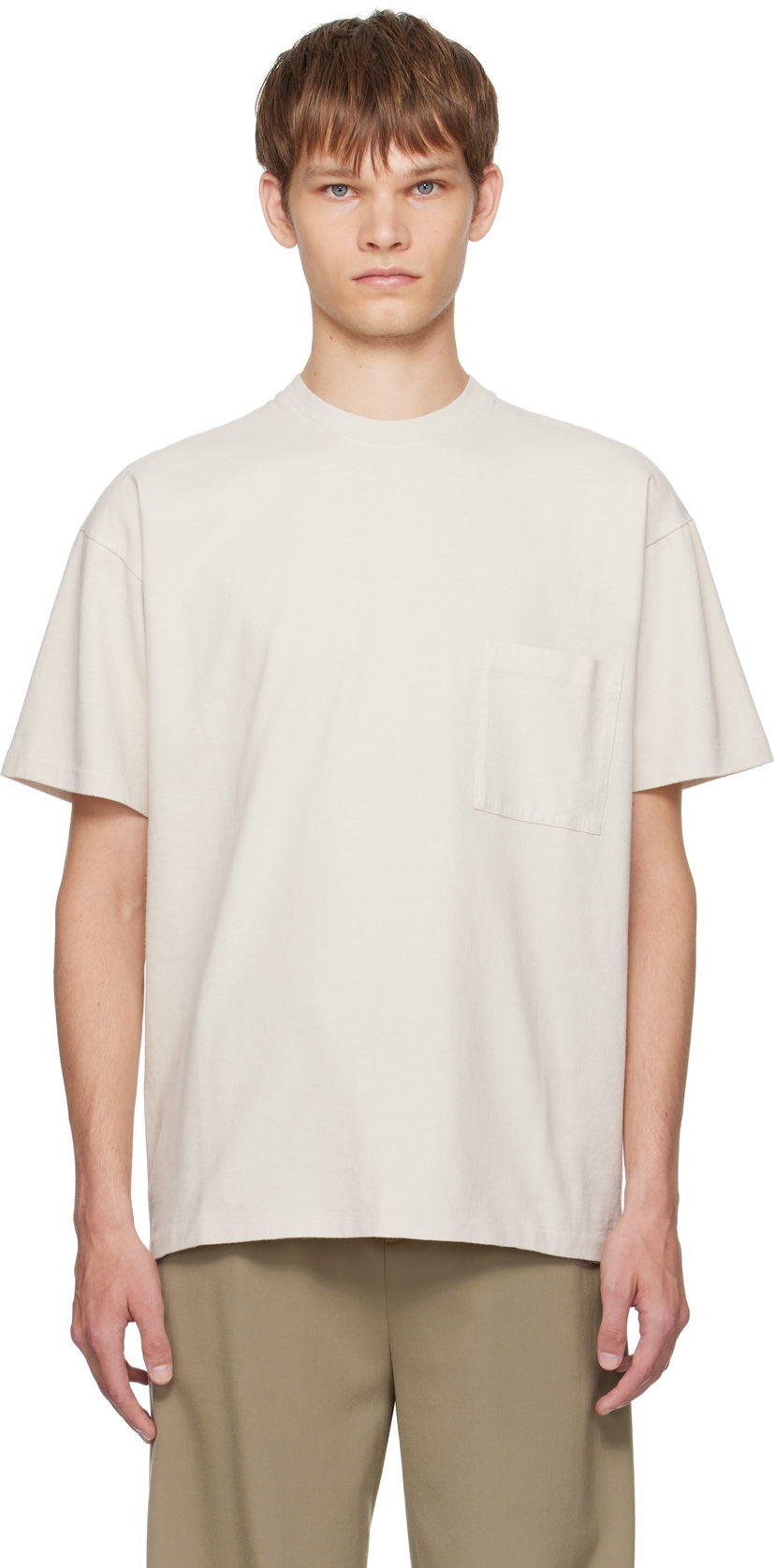 T-paita The Row The Row Niels Pocket T-Shirt Beige | 1112-K526