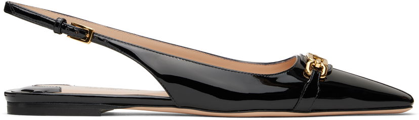 Asusteet Tom Ford Tom Ford Whitney Patent Leather Slingback Ballerinas Musta | W3556-LCL072G