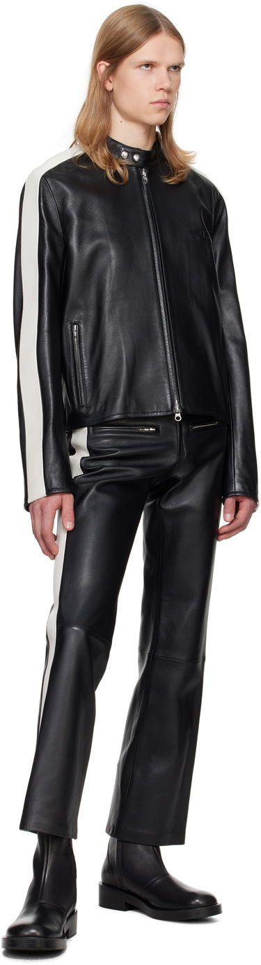 Takki Courrèges Courrèges Contrast Biker Jacket Musta | 324LBL199CV0005, 3