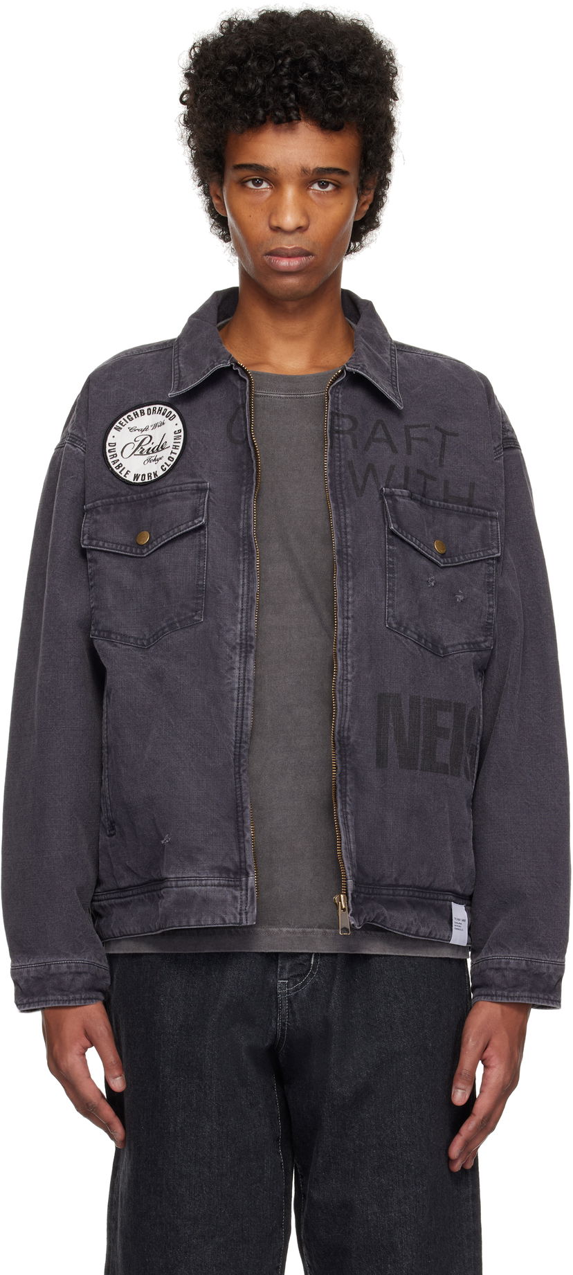 Takki Neighborhood Neighborhood Duck Work Jacket Harmaa | 242UTNH-JKM02