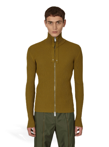 Paita 1017 ALYX 9SM Small Rib Zip-Up Sweater Green Oranssi | AAMKN0110YA01 GRN0004