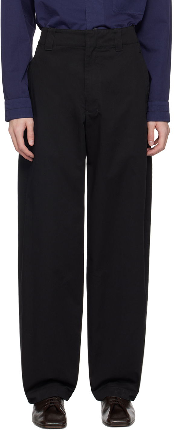 Housut LEMAIRE Maxi Trousers Musta | PA1083 LF1255