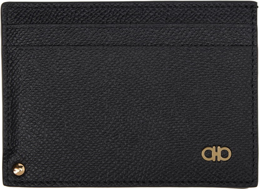 Lompakko FERRAGAMO Card Holder Leather Musta | 775660
