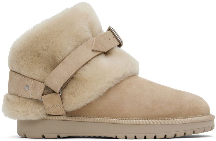Vaatteet Burberry Burberry Chubby Shearling Boots Beige | 8095352