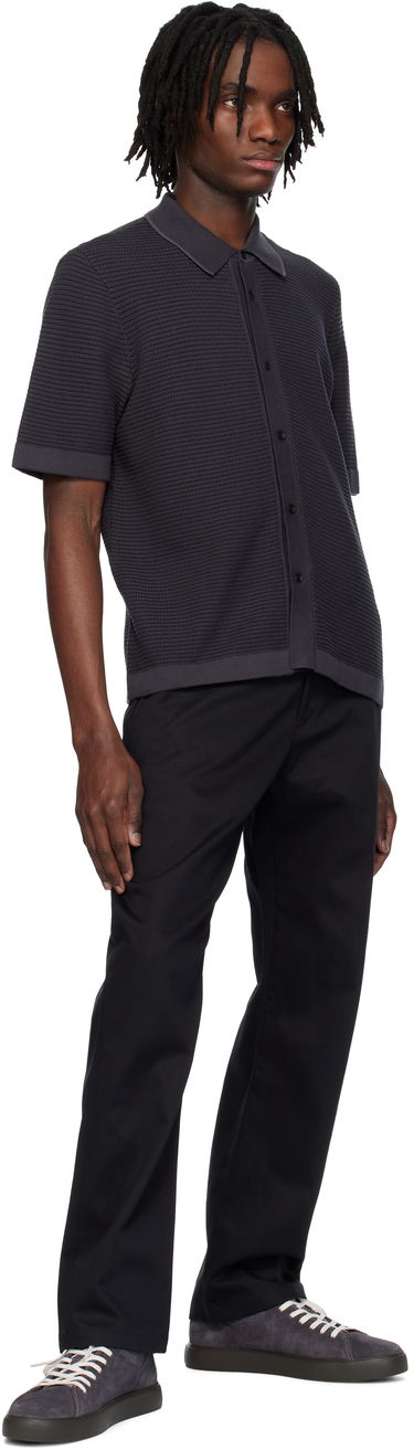 Poolopaita rag & bone Rag & Bone Harvey Striped Jacquard Knit Polo Musta | MBS25S025BC25, 3