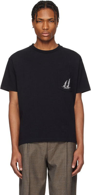 T-paita Bode Bode 'Recreation' Sails Pocket Tee Musta | MRS25CS052, 0