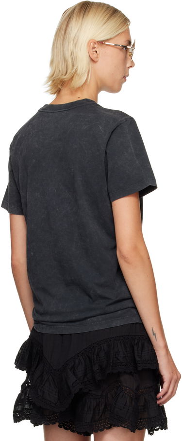 T-paita Isabel Marant Étoile Etoile Zoeline Short Sleeve Washed Graphic Print T-Shirt Musta | TS0147FA-C3N07E, 2