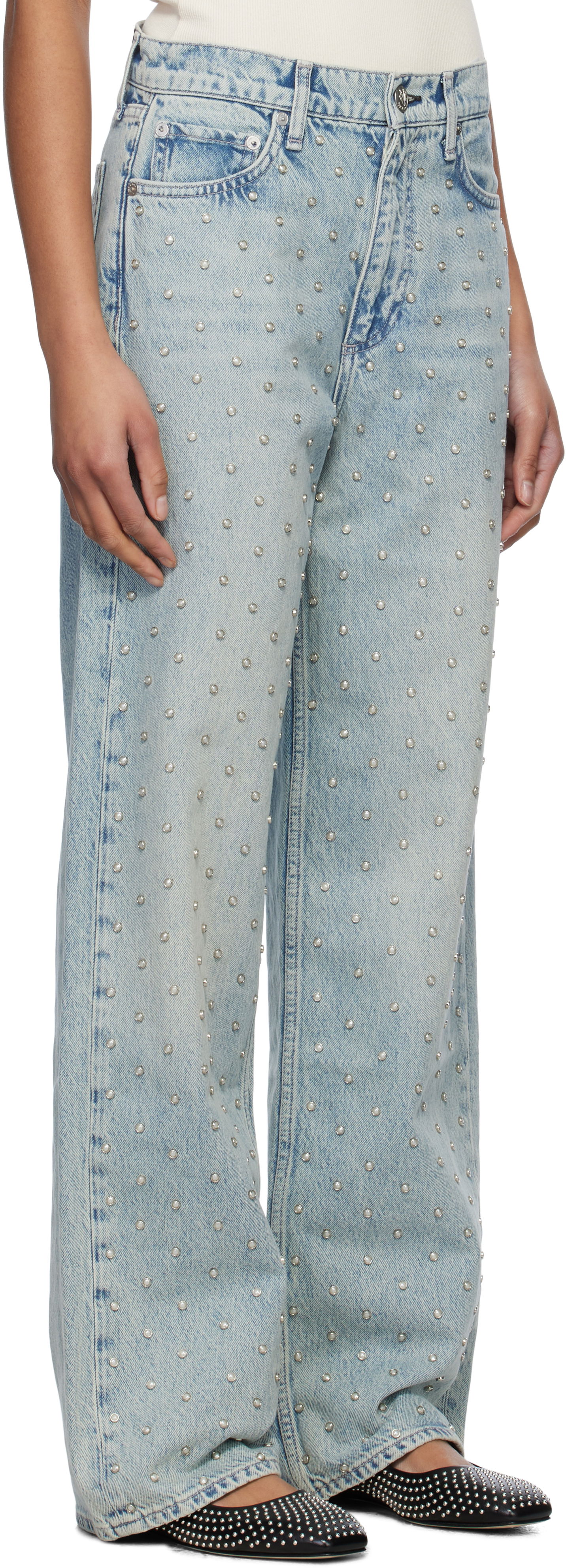 Jeans rag & bone rag & bone Shea Relaxed Straight Jeans Sininen | WDD24H2998RGDE, 1