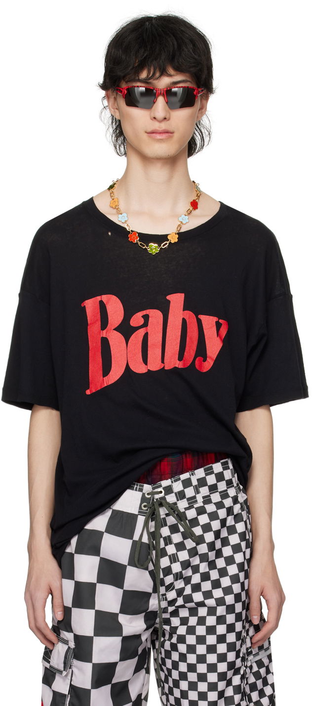 T-paita ERL ERL 'Baby' Print T-Shirt Musta | ERL08T016