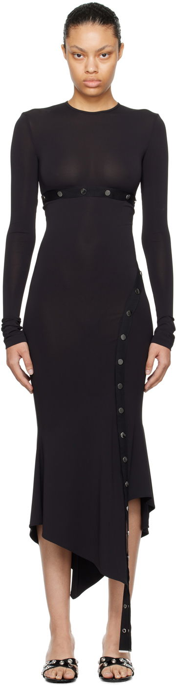 Mekko The Attico Attico Studded Midi Dress Musta | 241WCM99 A014