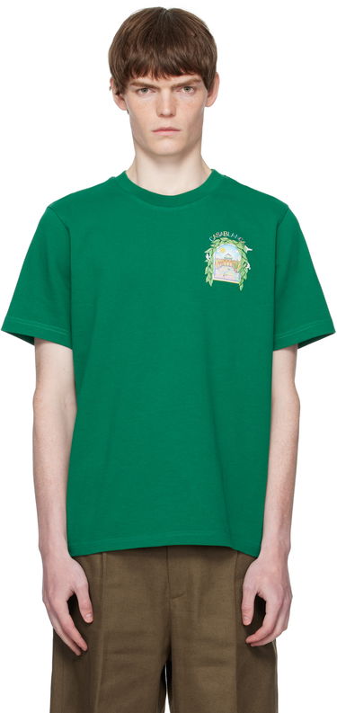 T-paita Casablanca Casablanca L'Arche De Tennis T-Shirt Vihreä | MPF25-JTS-001-17-EX-FLANNELS, 0