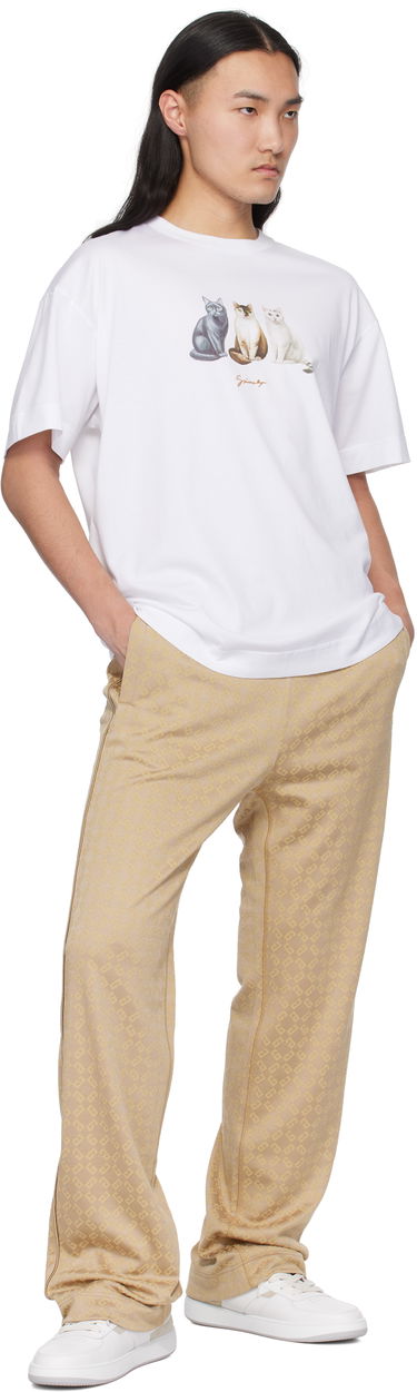 Verryttelyhousut Givenchy Shiny Monogram Jacquard Sweatpants Beige | BM51HS316G277, 3