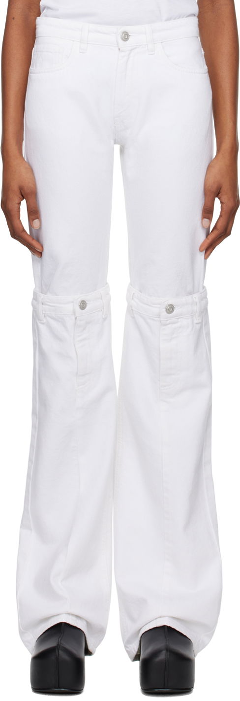 Jeans Coperni Open Knee Jeans Valkoinen | COPP55251