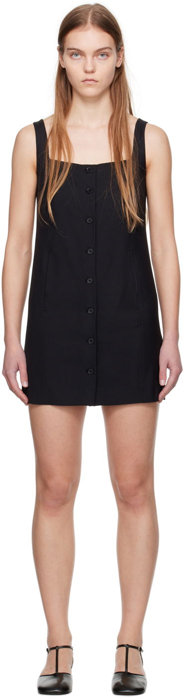 Mekko Loulou de Saison Loulou de Saison Idon Button-Front Minidress Musta | IDON