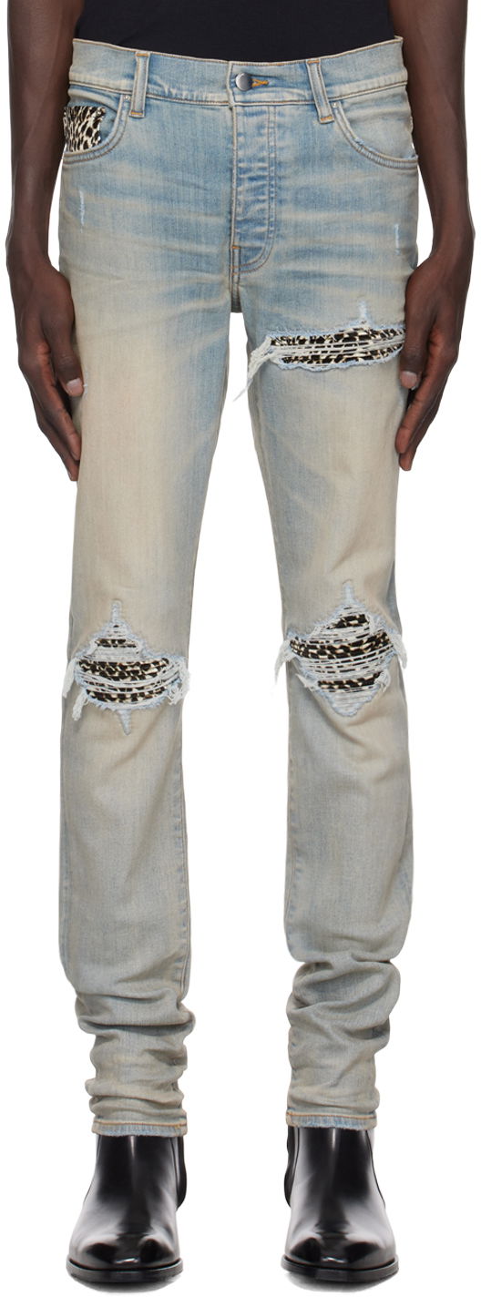 Jeans AMIRI Leopard MX1 Jeans Sininen | AMDNSY1080