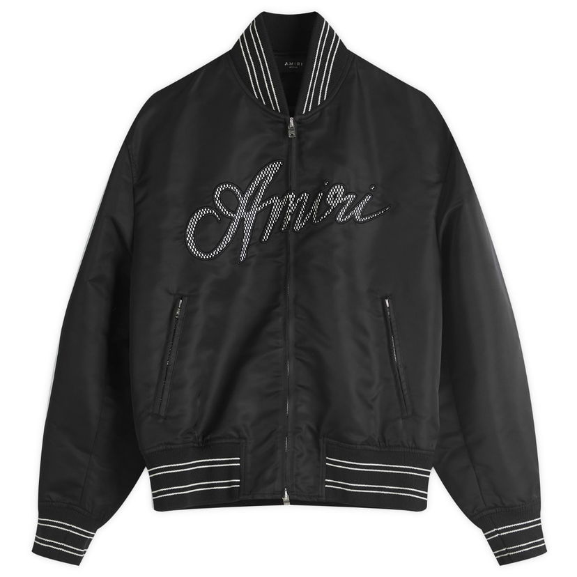 Bomber-takki AMIRI AMIRI Script Bomber Jacket, Size Large Musta | AMOUBB1037-001