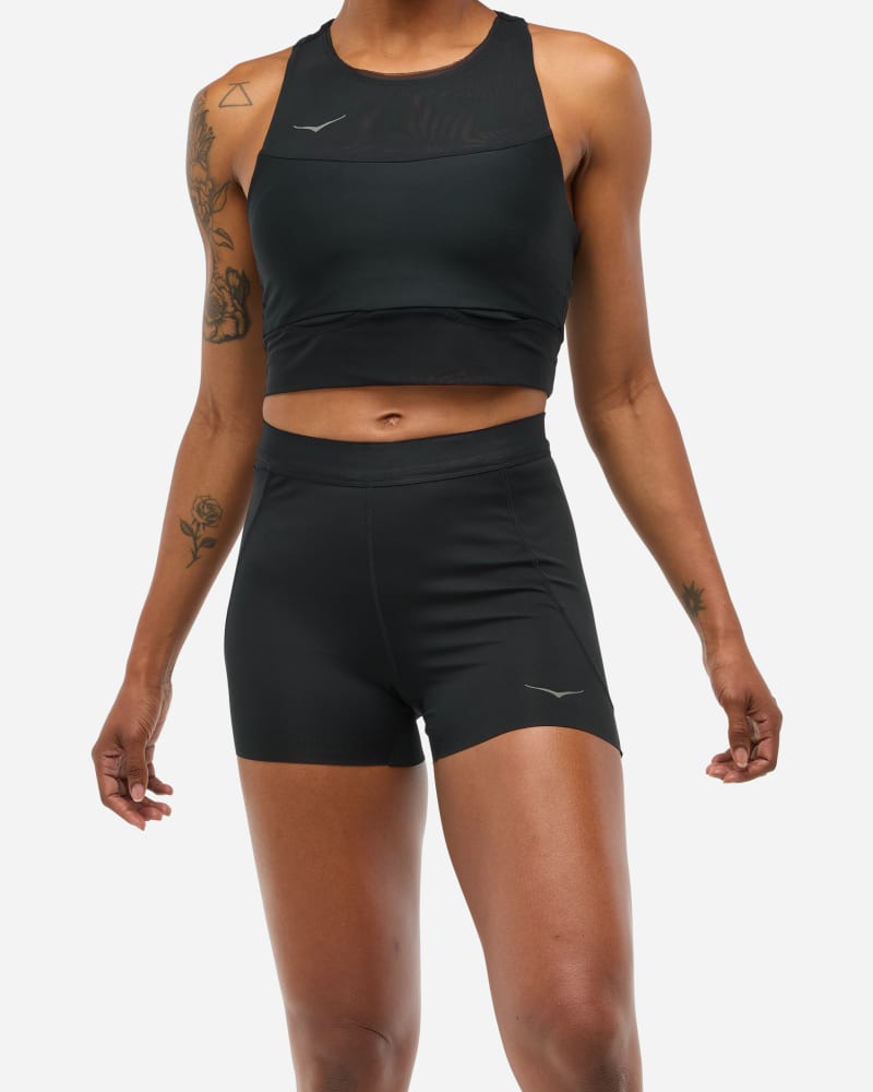 Shortsit Hoka One One Novafly 3" Knit Shorts Musta | 1164151-BLK