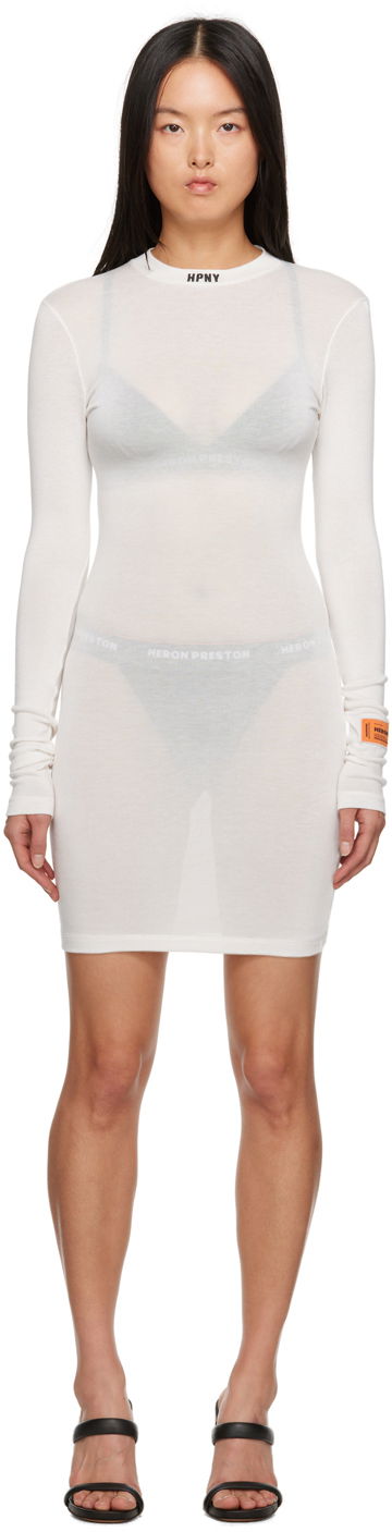 Mekko HERON PRESTON 'HPNY' Minidress Valkoinen | HWDB068F23JER0020410, 0