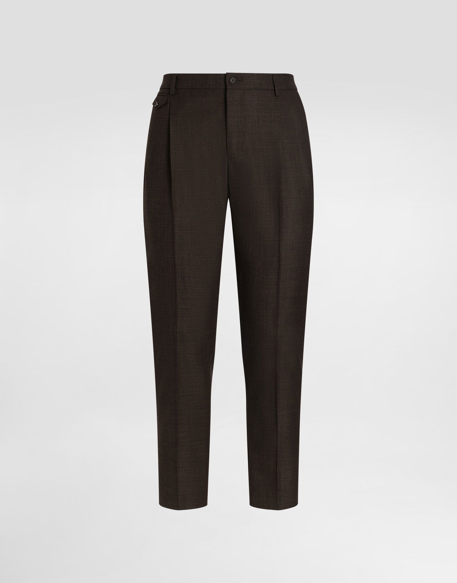 Housut Dolce & Gabbana Dolce & Gabbana Wool Cropped Trousers Ruskea | GV4EETFU25ES8230, 0