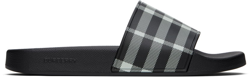 Asusteet Burberry Burberry Check Pool Slides Musta | 8107514