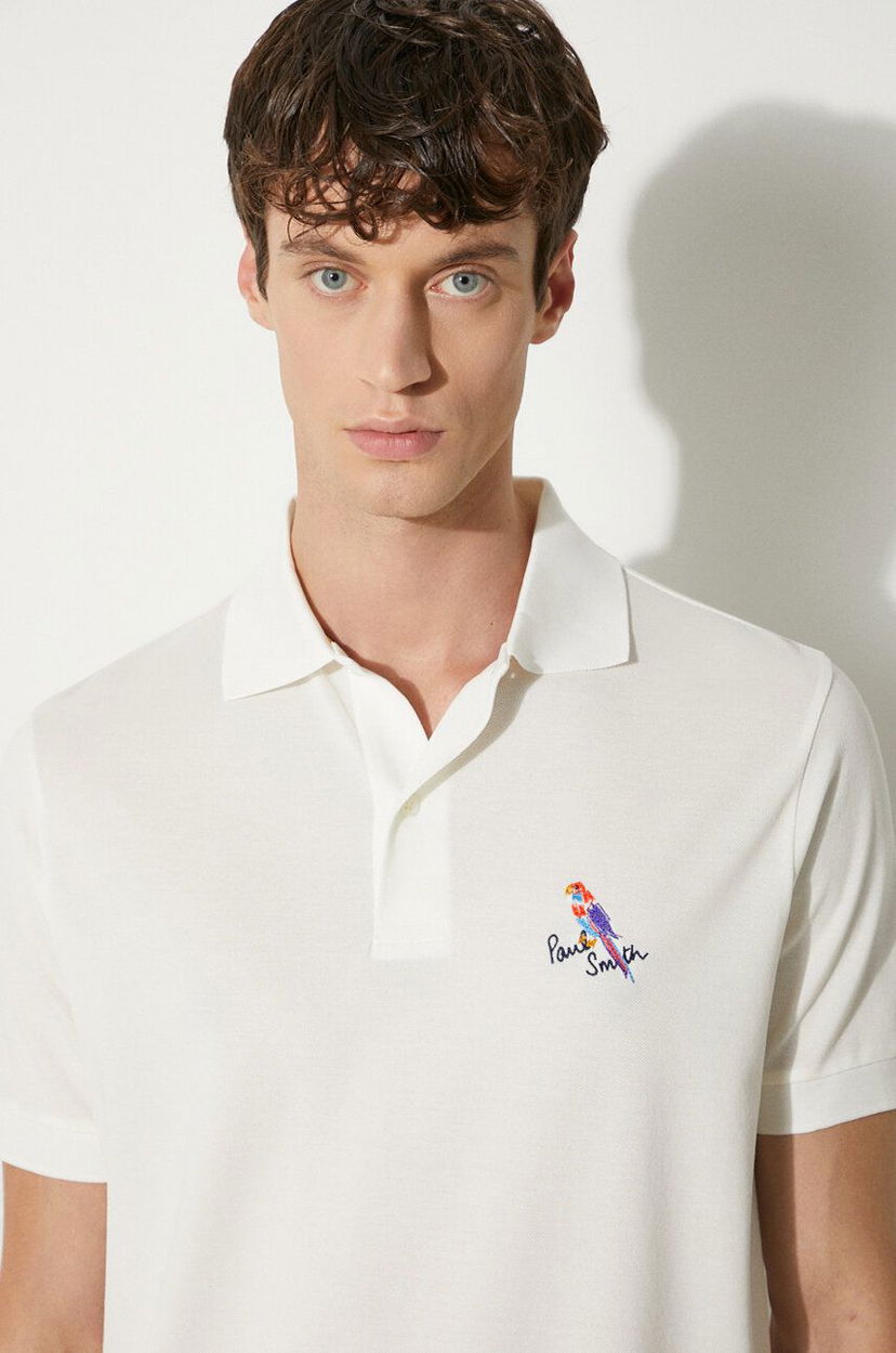 Poolopaita Paul Smith Paul Smith Applique Detail Polo Shirt Valkoinen | M1R.698P.NP4722