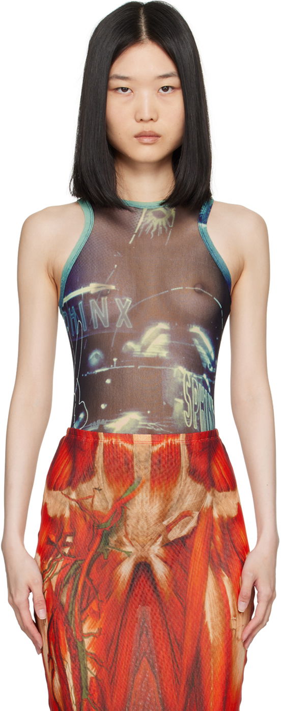 Body Jean Paul Gaultier Gaultier 'The Pigalle' Printed Bodysuit Sininen | 24/30-F-BD044-T552-59560100, 0
