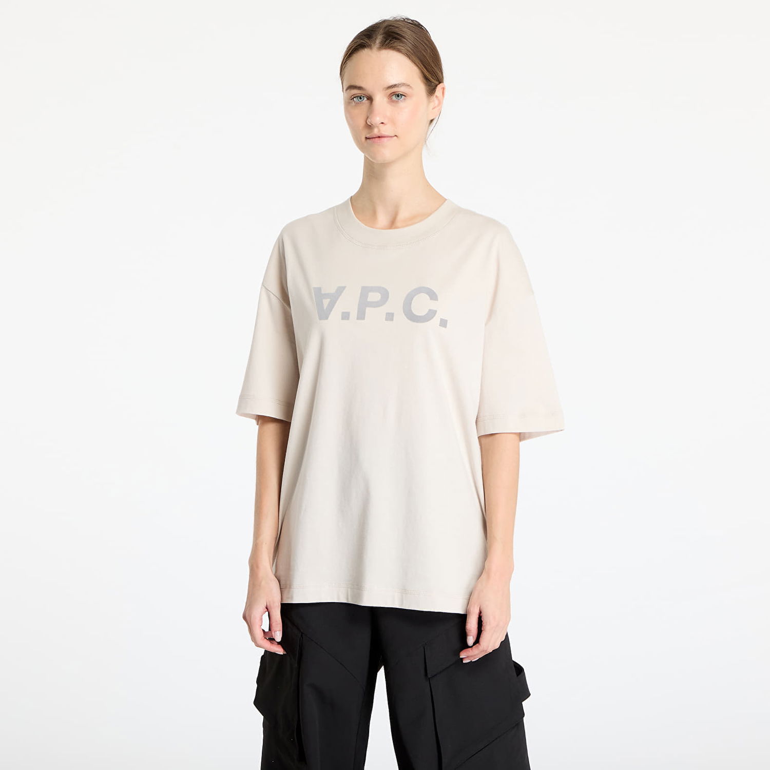 T-paita A.P.C. Oversize Grand T-Shirt Beige | COHBO-M26385 AAE, 1