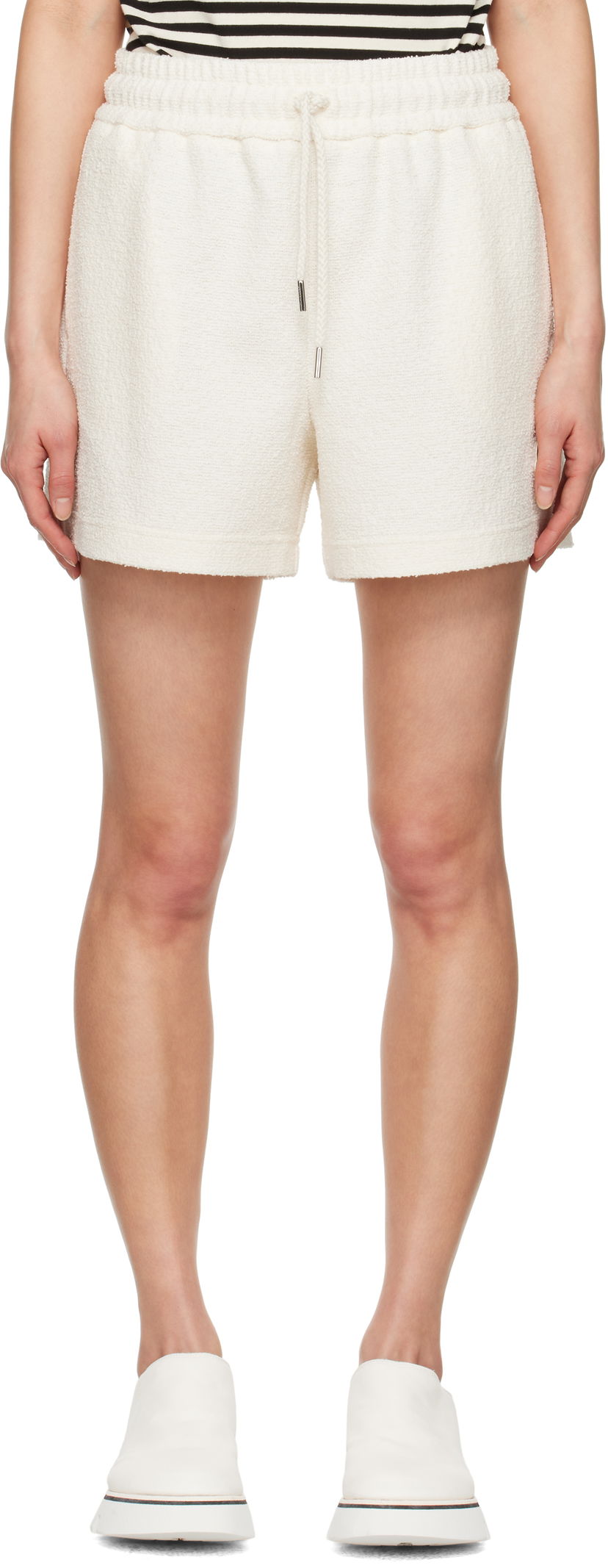 Shortsit Moncler Moncler Drawstring Shorts Valkoinen | K10938H0002189AWR