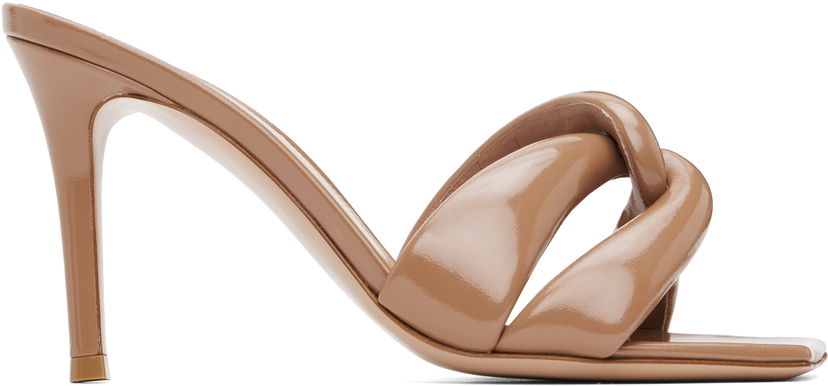 Tennarit ja kengät Gianvito Rossi Amour Twisted Strap Heeled Sandals Beige | G10012-85RIC-NUI