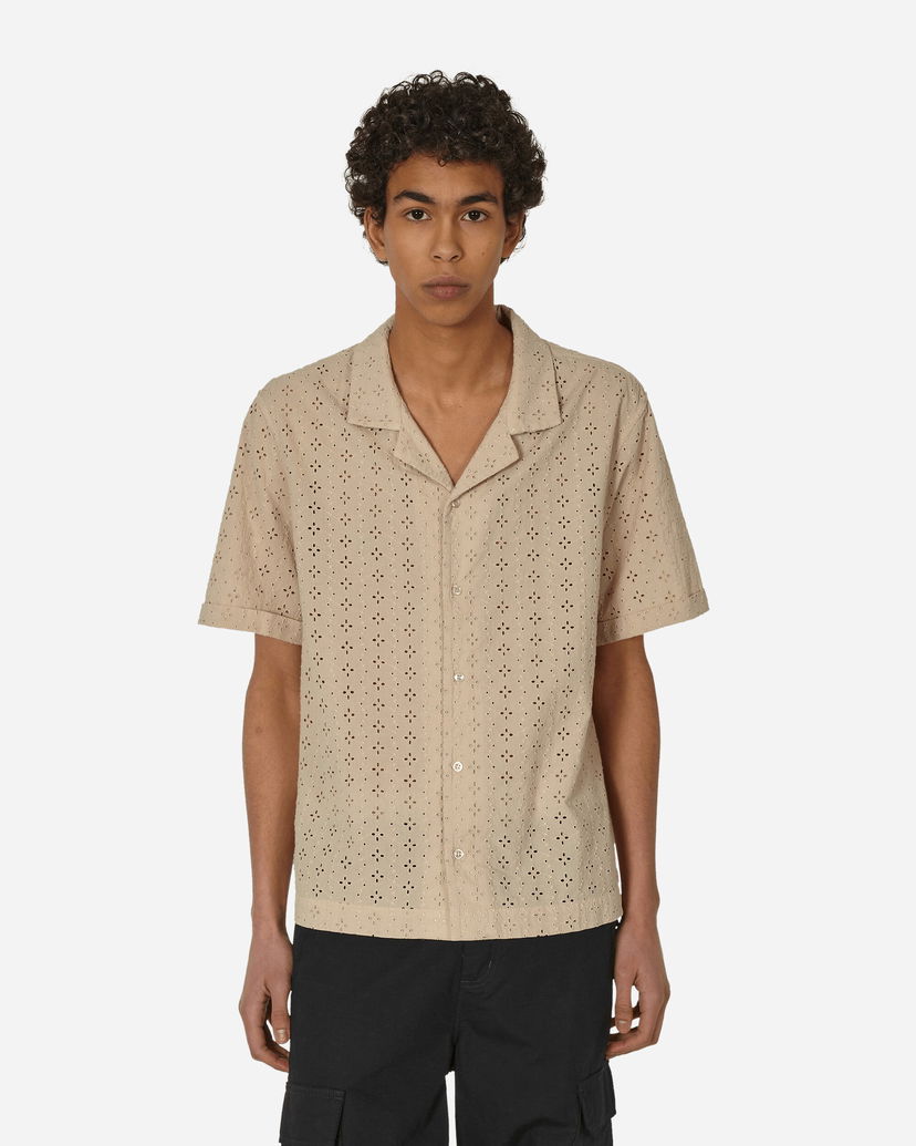 Paita GUESS Camp Shirt Pearl White Beige | M4GH79WEUC0 G047
