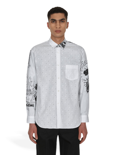 Paita Comme des Garçons Christian Marclay Printed Shirt Valkoinen | FI-B053 1
