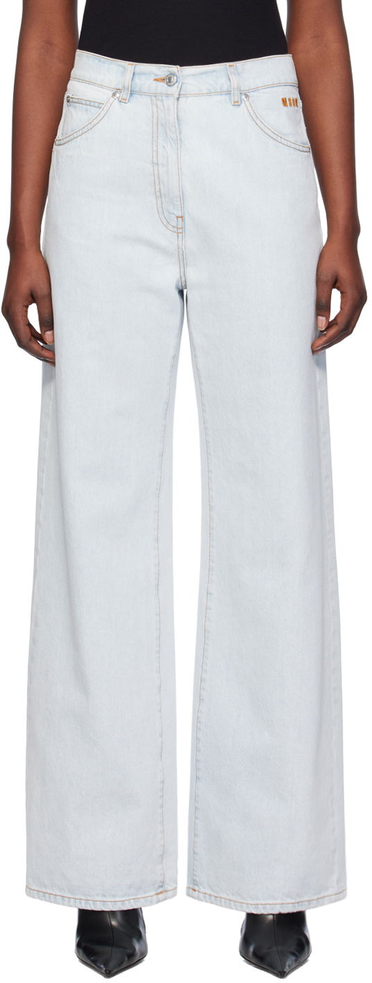 Jeans MSGM Faded Jeans Turkoosi | 3641MDP253L 247269