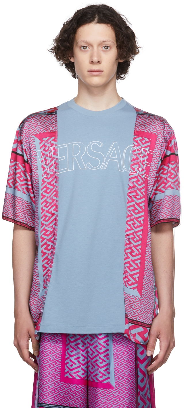 T-paita Versace Polyester T-Shirt Sininen | 1004290 1A03078, 0