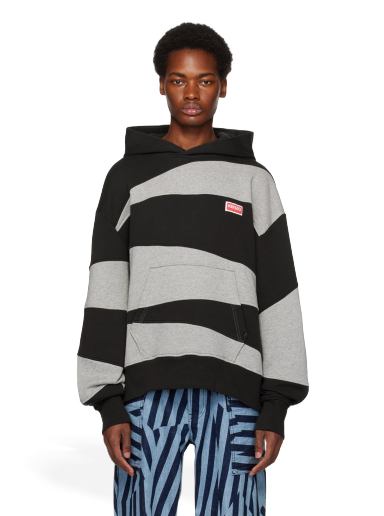 Huppari KENZO Paris Dazzle Stripe Hoodie Harmaa | FD65SW0624MB