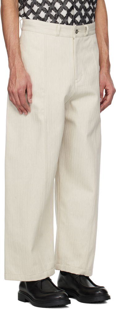 Housut sage NATION SAGE NATION Welt Striped Trousers Harmaa | S083 WELT TROUSER DENIM, 4