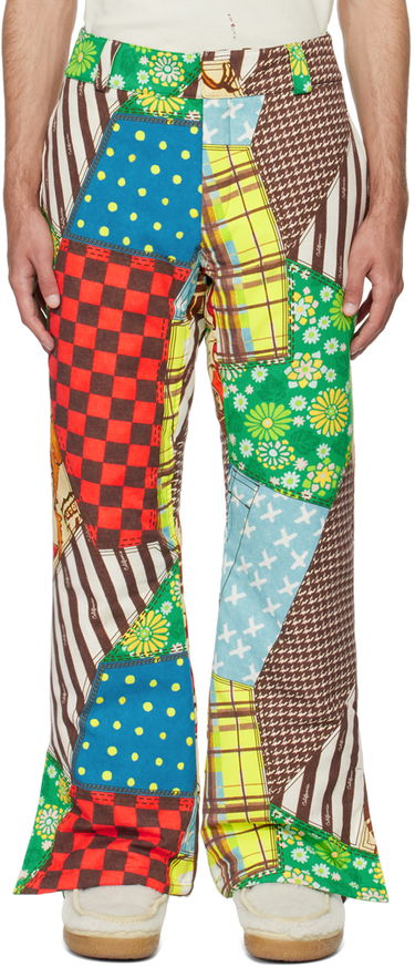 Housut ERL Patchwork Print Flare Trousers Monivärinen | ERL07P006, 0