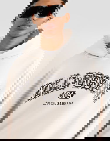 Huppari Dolce & Gabbana Dolce & Gabbana Jersey Hoodie with Print Beige | G9BJGTG7PLOM2037, 3