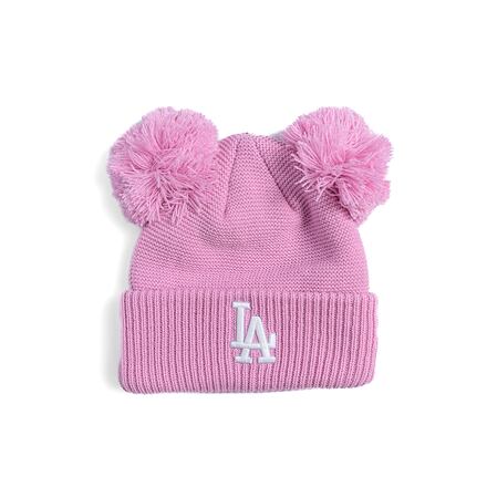 Pipo New Era LA Dodgers Double Pom Beanie Vaaleanpunainen | 60565279