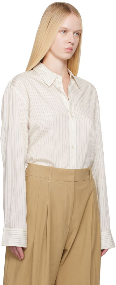 Paita Studio Nicholson Studio Nicholson Striped Button-Down Shirt Musta | VIEW SNM - 1126, 4