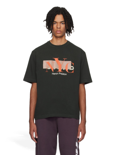 T-paita HERON PRESTON 'NYC' Censored T-Shirt Musta | HMAA032F23JER0061020