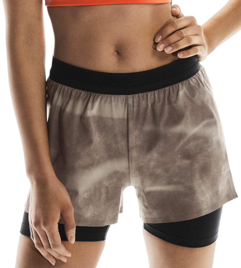 Shortsit On Running 3" Performance 2-in-1 Running Shorts Beige | 1wf10472986