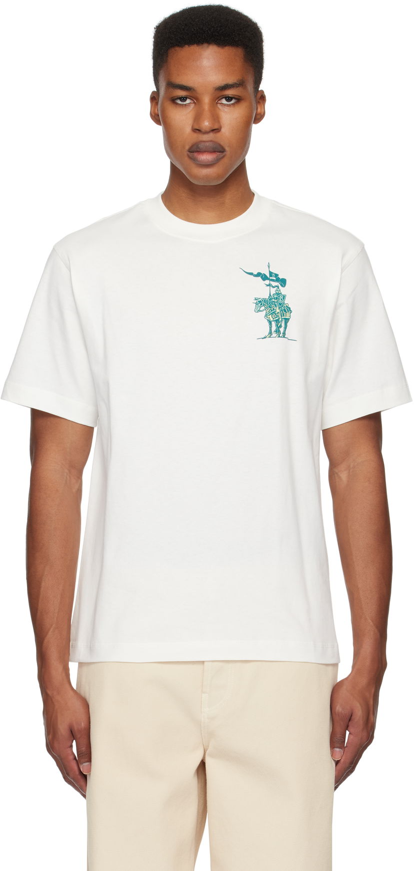 T-paita Burberry Cotton T-Shirt With Print Valkoinen | 8102451
