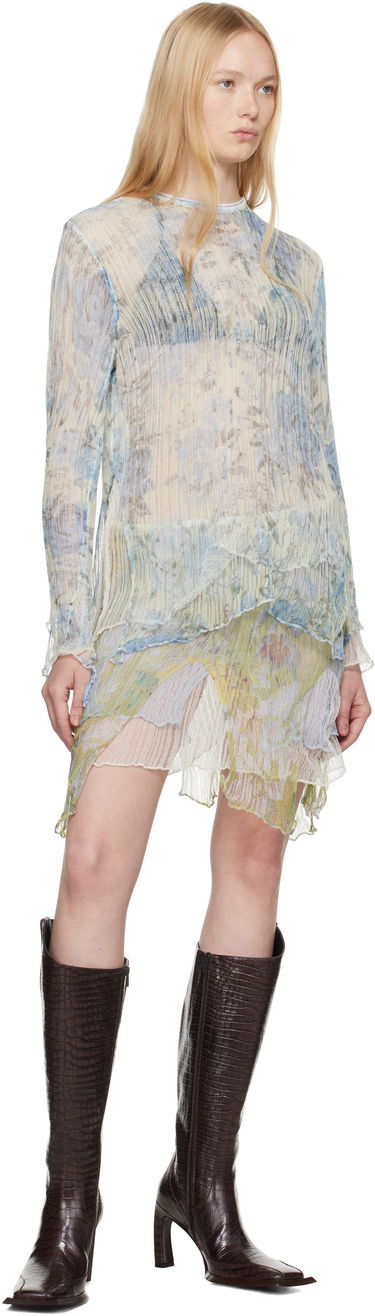 Mekko Diesel Diesel K-Aasmos-A Sheer Layered Long Sleeve Top Sininen | A18017 0AFBT, 3