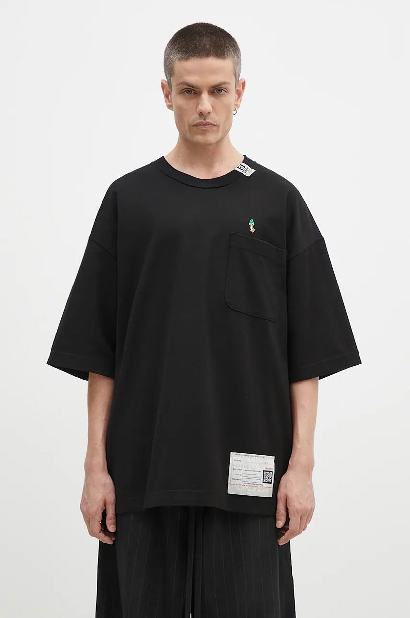 T-paita Maison MIHARA YASUHIRO Duck Embroidery T-Shirt Musta | A13TS631