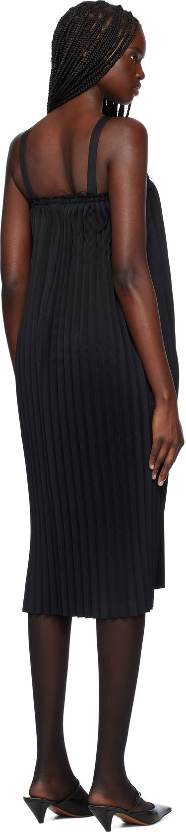 Mekko Comme des Garçons Comme des Garçons Gabardine Midi Dress Musta | RO-A003-S25, 2