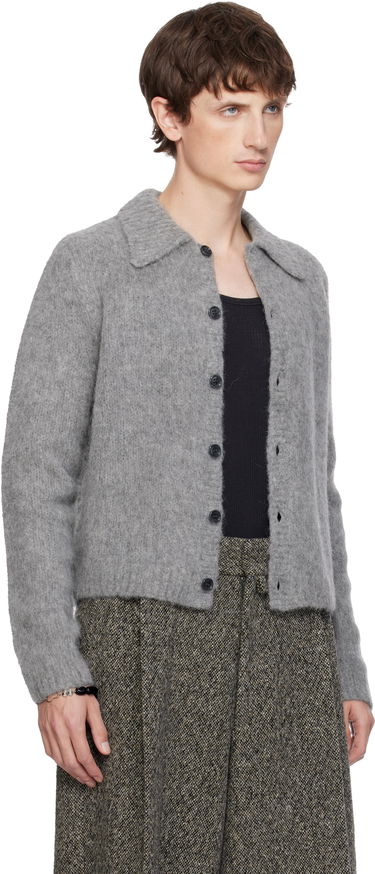 Villapaita Dries Van Noten Dries Van Noten Cropped Wool Cardigan Harmaa | 252-021225-2709, 1